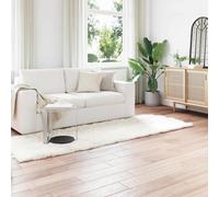 Vidaxl Tapis En Fausse Tafalla Blanc 80 X 250 Cm Polyester
