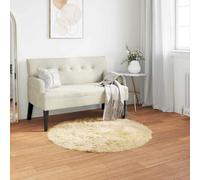 Vidaxl Tapis En Fausse Tafalla Crème Ø 80 Cm Polyester