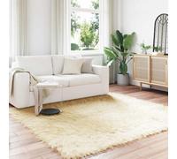 Vidaxl Tapis En Fausse Tafalla Crème 200 X 200 Cm Polyester