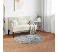 Vidaxl Tapis En Fausse Tafalla Gris Ø 120 Cm Polyester