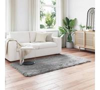 Vidaxl Tapis En Fausse Tafalla Gris 100 X 200 Cm Polyester