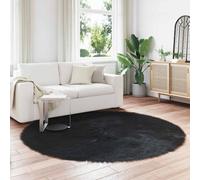Vidaxl Tapis En Fausse Tafalla Noir Ø 160 Cm Polyester