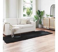 Vidaxl Tapis En Fausse Tafalla Noir 80 X 250 Cm Polyester