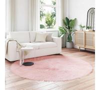 Vidaxl Tapis En Fausse Tafalla Rose Ø 160 Cm Polyester