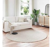 Vidaxl Tapis En Fourrure Synthétique De Lapin Olite Beige Ø 200 Cm