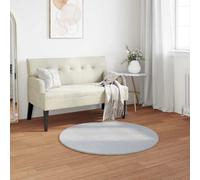 Vidaxl Tapis En Fourrure Synthétique De Lapin Olite Gris Ø 120 Cm