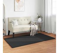 Vidaxl Tapis En Fourrure Synthétique De Lapin Olite Noir 80 X 150 Cm