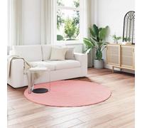 Vidaxl Tapis En Fourrure Synthétique De Lapin Olite Rose Ø 200 Cm