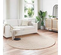 Vidaxl Tapis En Fourrure Synthétique De Lapin Olite Taupe Ø 200 Cm