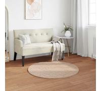 Vidaxl Tapis En Fourrure Synthétique De Lapin Olite Taupe Ø 80 Cm