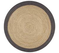 Tapis - vidaXL - Jute - 90 cm - Rond - Naturel et gris foncé