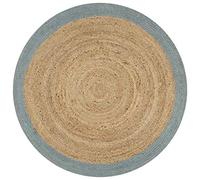 vidaXL – Tapis fait à la main en jute avec bord vert olive 90 cm