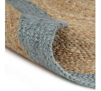 Vidaxl Tapis Fait À La Main Jute Avec Bord Vert Olive 240 Cm