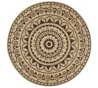 Vidaxl Tapis Fait À La Main Jute Avec Imprimé Moquette Carpette Plancher Coussin De Sol Salon Chambre À Coucher Intérieur 133706