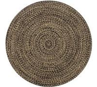 vidaXL Tapis fait à la main en jute – Noir et naturel – 90 cm