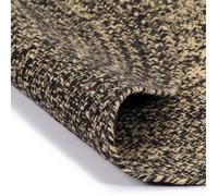 vidaXL Tapis Jute – fait à la main – noir et marron – 210 cm