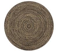 vidaXL Tapis Fait à la Main Jute Noir et Naturel 120 cm