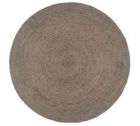 Vidaxl Tapis Fait À La Main Jute Rond 180 Cm Gris