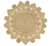 VidaXL Jute Tapis fait à la main - 120 cm