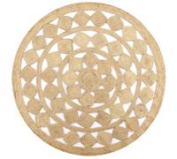 vidaXL Tapis fait à la main en jute tressée – Salon/Chambre intérieur – 90 cm