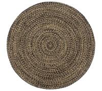 vidaXL Tapis fait main Jute - Noir et marron