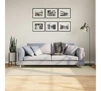vidaXL Tapis à Poils Courts Doux et Lavable, Moquette de Sol, Tapis de Zone, Carpette de Salon Salle de Séjour Chambre, Moderne, Crème 100x200 cm