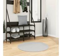 Vidaxl Tapis Huarte À Poils Courts Doux Et Lavable Gris Ø 80 Cm