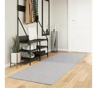 vidaXL Tapis HUARTE - à poils courts, doux et lavable - Gris 80x250 cm