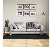 vidaXL Tapis HUARTE à poils courts doux et lavable Moderne Noir 100x200 cm