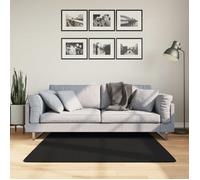 vidaXL Tapis HUARTE à poils courts – Doux et lavable – Noir 120x120 cm