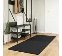vidaXL Tapis Huarte – à poils courts, doux et lavable – Noir 80x200 cm