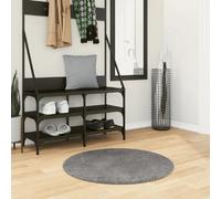 vidaXL Tapis HUARTE à poils courts, doux et lavable, moderne, Anthracite Ø 80 cm