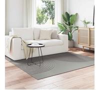 vidaXL Tapis HUARTE carré 120 x 120 cm gris polyester - moderne
