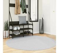 VIDAXL Tapis HUARTE Poils Courts Gris Ø 160 cm