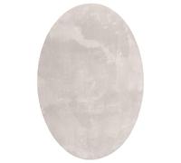 vidaXL Tapis HUARTE ovale – Polyester, antidérapant, lavable en machine – Sable 140 x 200 cm