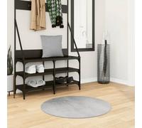 Vidaxl Tapis Iza Poils Courts Style Scandinave Gris Ø 80 Cm