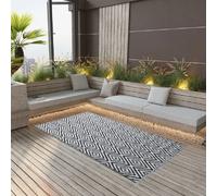 vidaXL Tapis jacquard 80x150 cm - Blanc et Noir