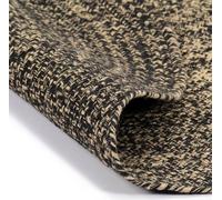 vidaXL Tapis Jute fait main Noir et Nature 150 cm