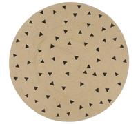 vidaXL Tapis Jute imprimé - Ø90 cm