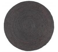 VidaXL Tapis Jute Rond - Gris Foncé 210 cm