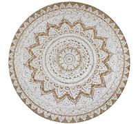 vidaXL Tapis Jute tressé imprimé 90 cm Rond