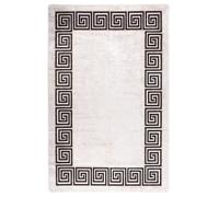 vidaXL Tapis lavable antidérapant 160x230 cm Beige clair