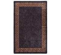 vidaXL Tapis lavable antidérapant 160x230 cm Noir et doré