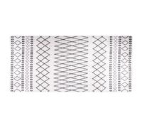 VidaXL Tapis lavable antidérapant - Noir et blanc 80x300 cm