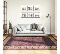 vidaXL Tapis lavable antidérapant - Noir et Doré - 160 x 230 cm
