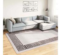 vidaXL Tapis Lavable Beige Clair 190x300 cm