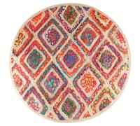 vidaXL Tapis 136590 lavable antidérapant Ø 120 cm moderne multicolore