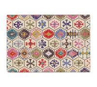 vidaXL Tapis lavable Moquette de sol moderne antidérapant Multicolore 160x230 cm