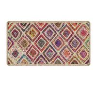 vidaXL Tapis de sol lavable pour chambre et salon antidérapant moderne multicolore 80 x 150 cm