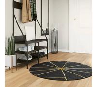 Vidaxl Tapis Lavable - Noir/Doré